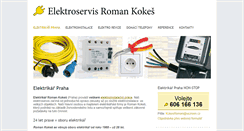 Desktop Screenshot of elektrikarkokes.cz