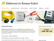 Tablet Screenshot of elektrikarkokes.cz